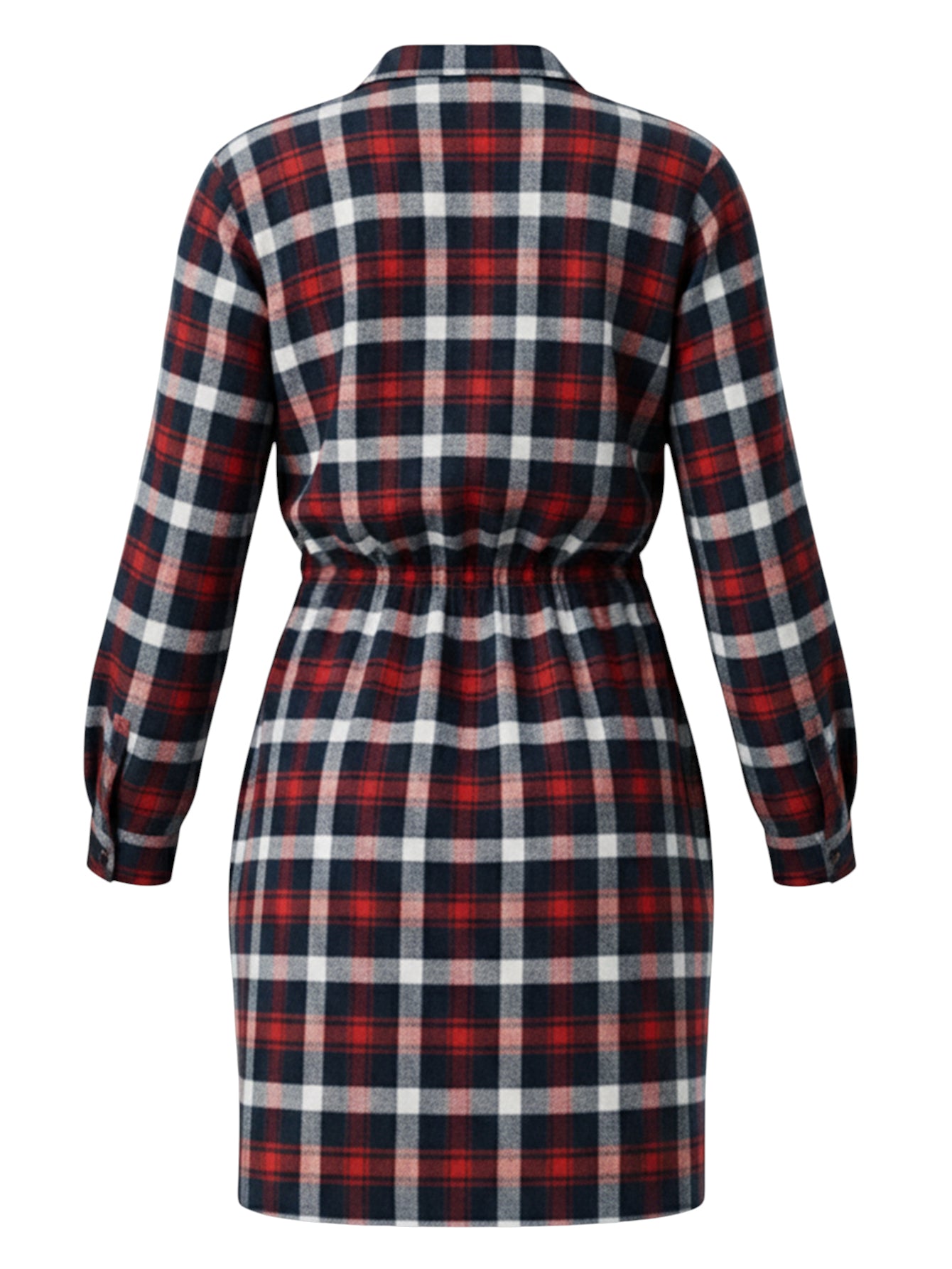 Lapa Plus Women's Plaid Tie-Waist Dress