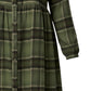 Lapa Plus Women's Green Checked Shirt Dress
