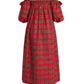 Lapa Plus Women's Christmas New Year Red Plaid Dress