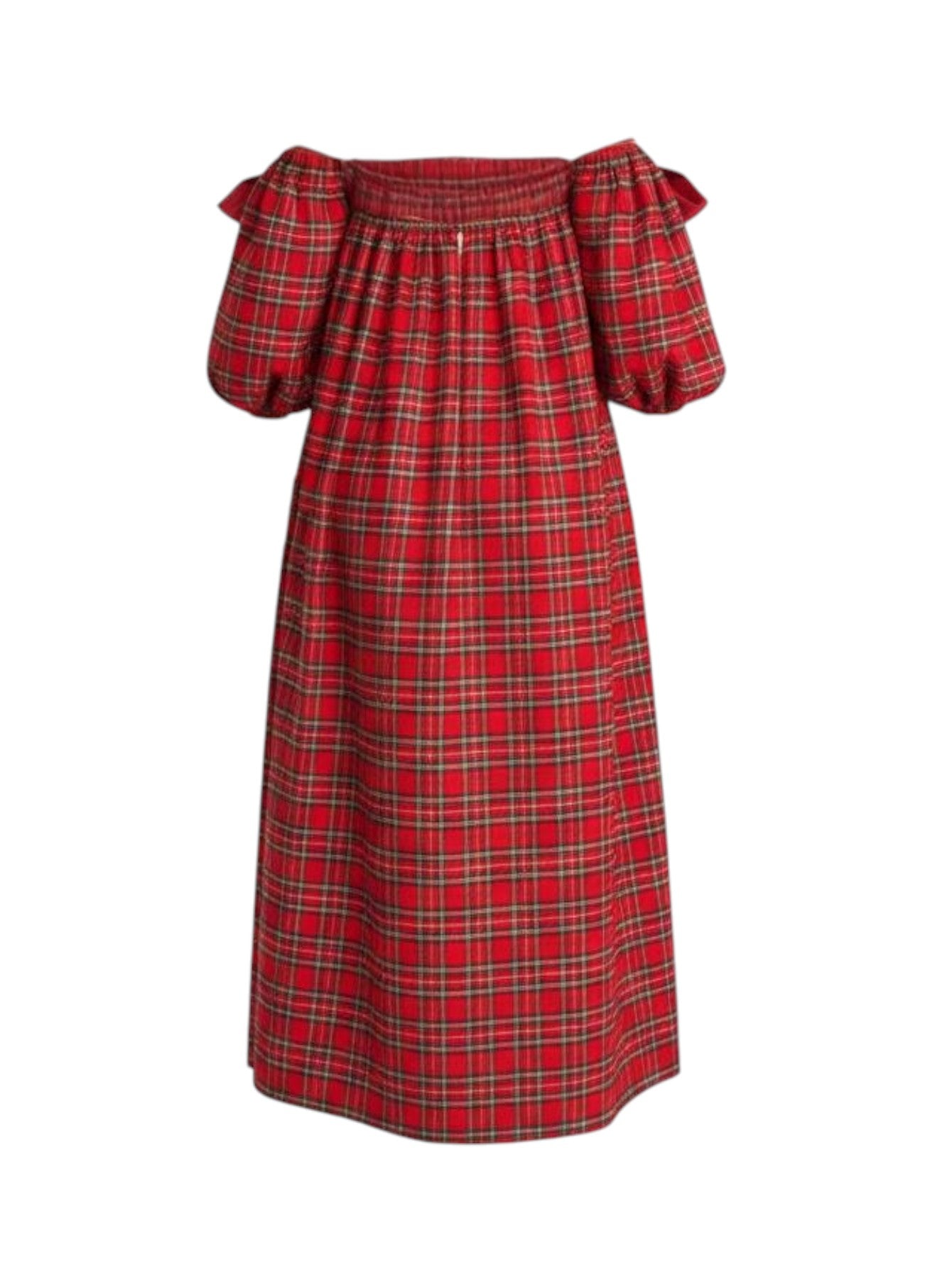 Lapa Plus Women's Christmas New Year Red Plaid Dress