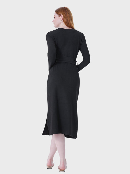Lapa Plus Women's Pit slit Waist Belt Dress