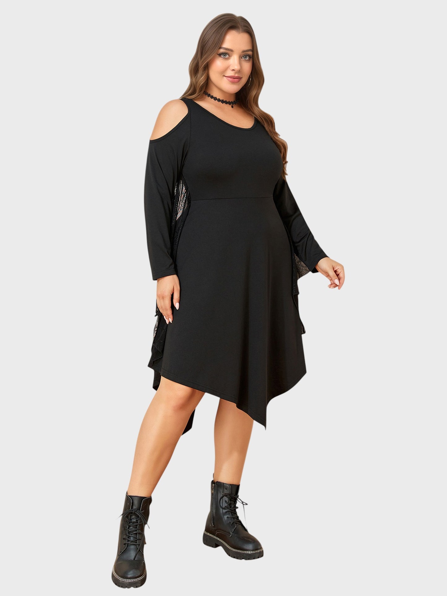 Lapa Plus Women's Halloween Gothic Y2K Dress