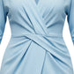 Lapa Plus Women's V-Neck Dress with Split Hem