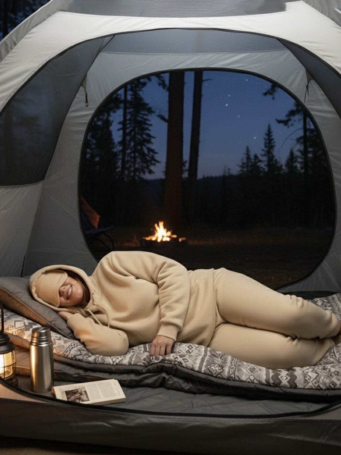 Lapa Plus Women's multi-colored eye mask with hood sweatshirt