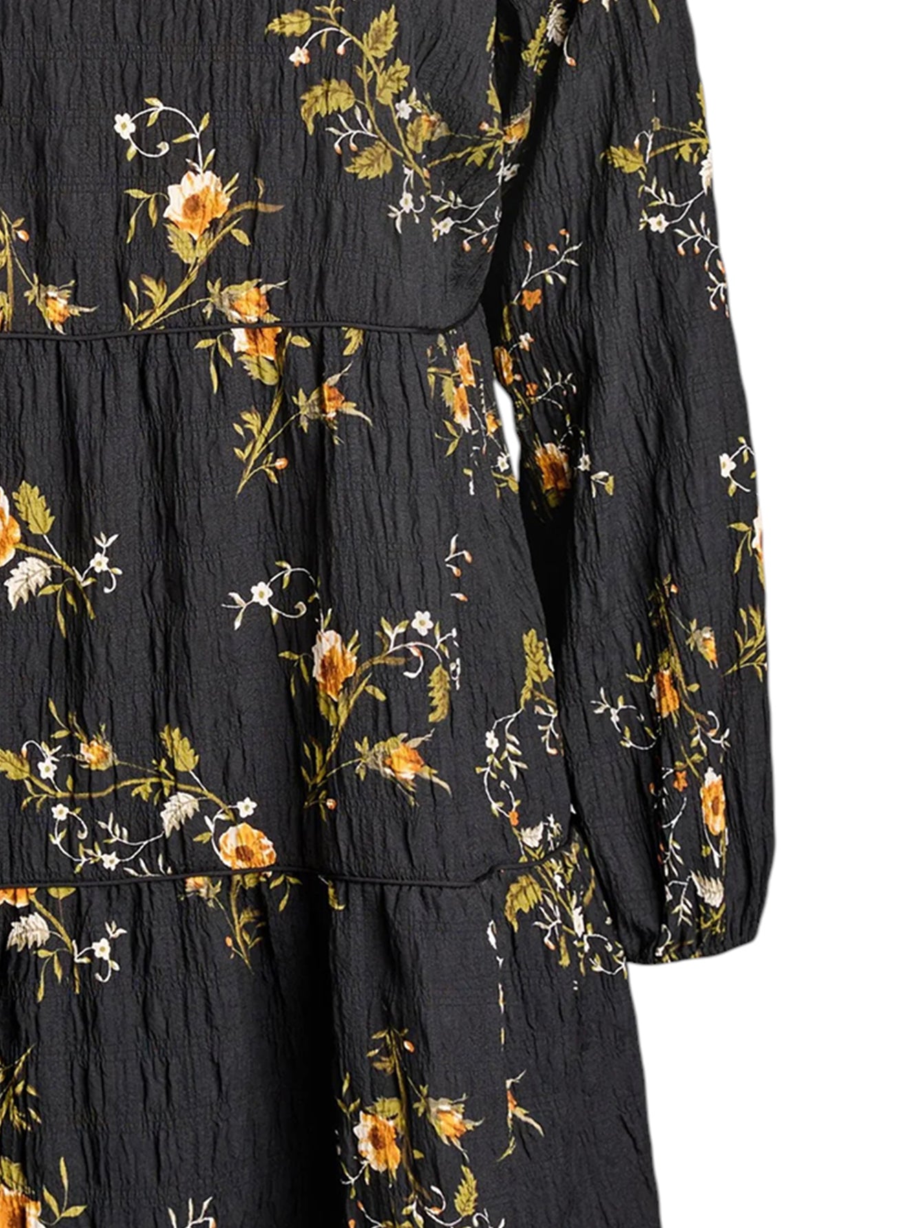 Lapa Plus Women's Elegant Printed Black Dress
