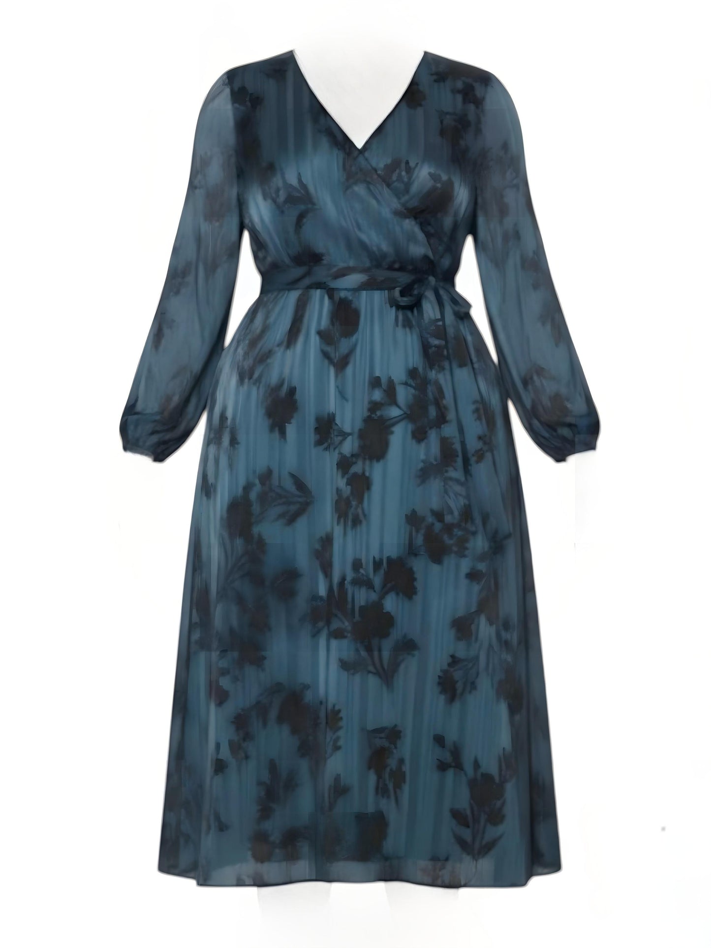 Lapa Plus Women's Holiday Party Floral Wrap Dress