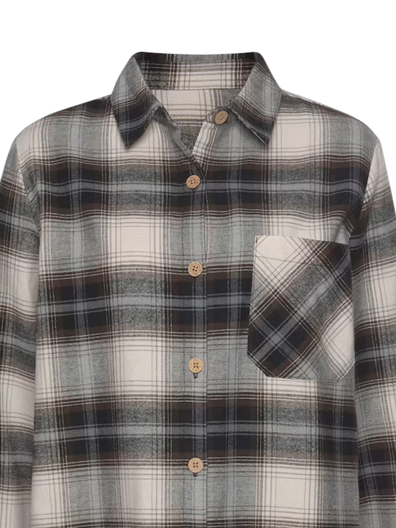 Lapa Plus Women's Black and White Plaid Dress with Pockets (No Belt Included)