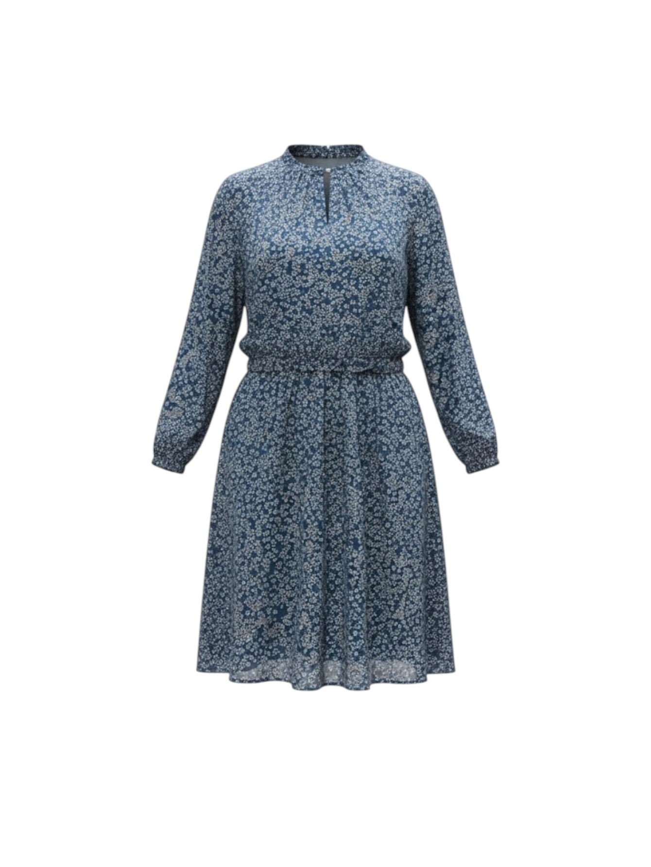 Lapa Plus Women's Floral Print Elastic Waist Dress