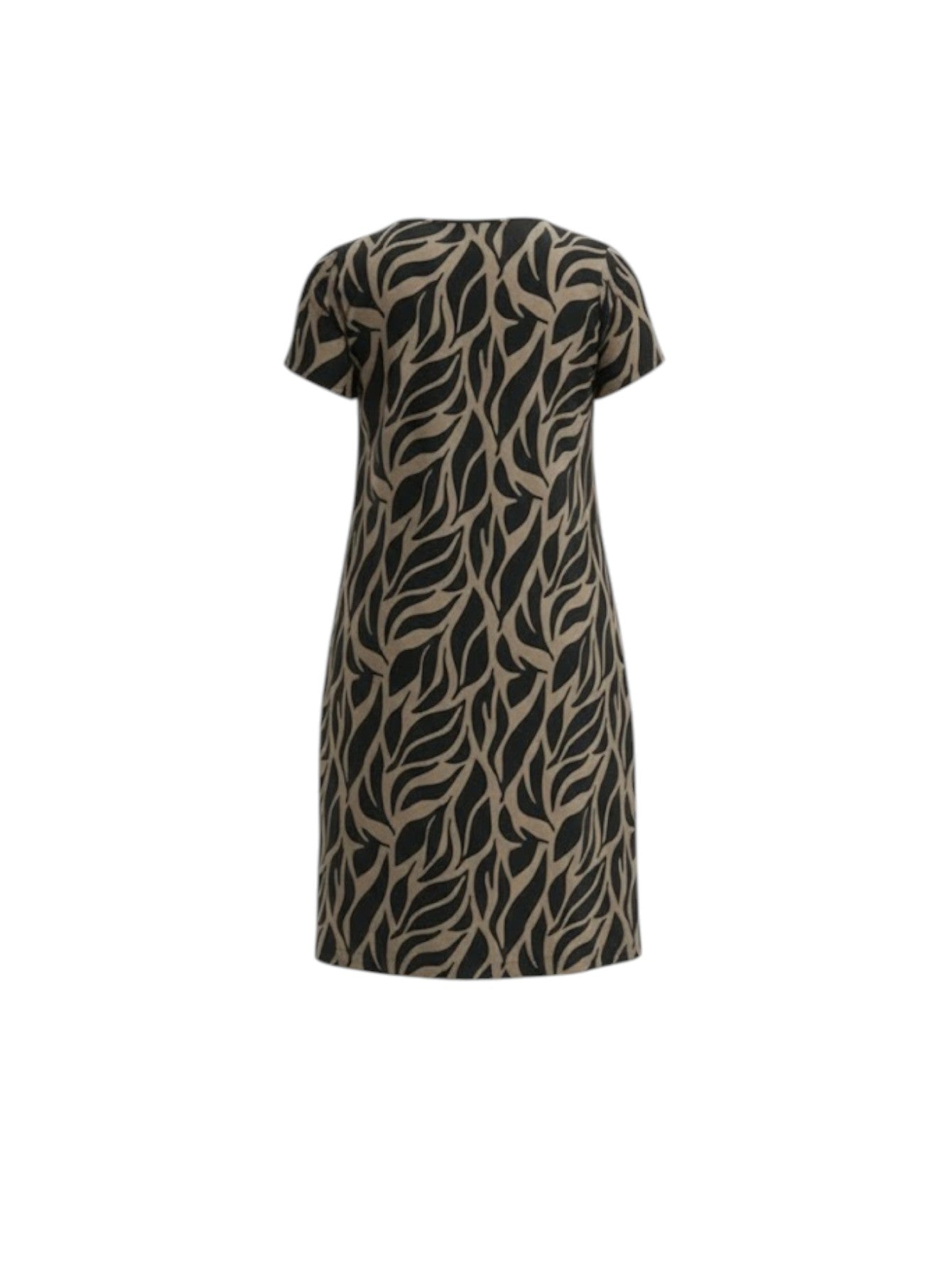 Lapa Plus Women's RoundNeck Leaf Print Dress