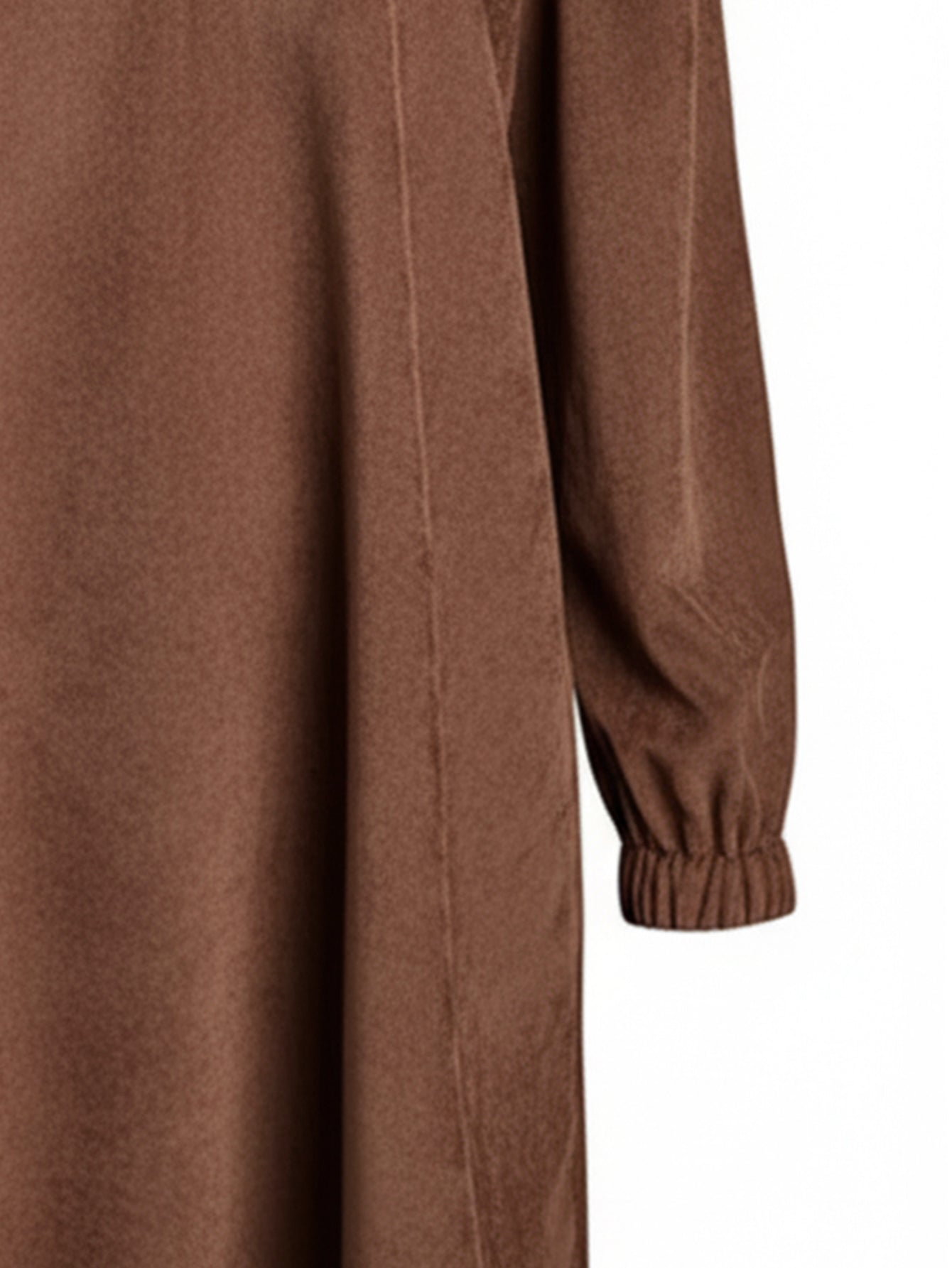 Lapa Plus Women's Corduroy V-Neck Solid Color Dress