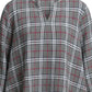 Lapa Plus Women's Checked Dress with Bow-Tie Sleeves