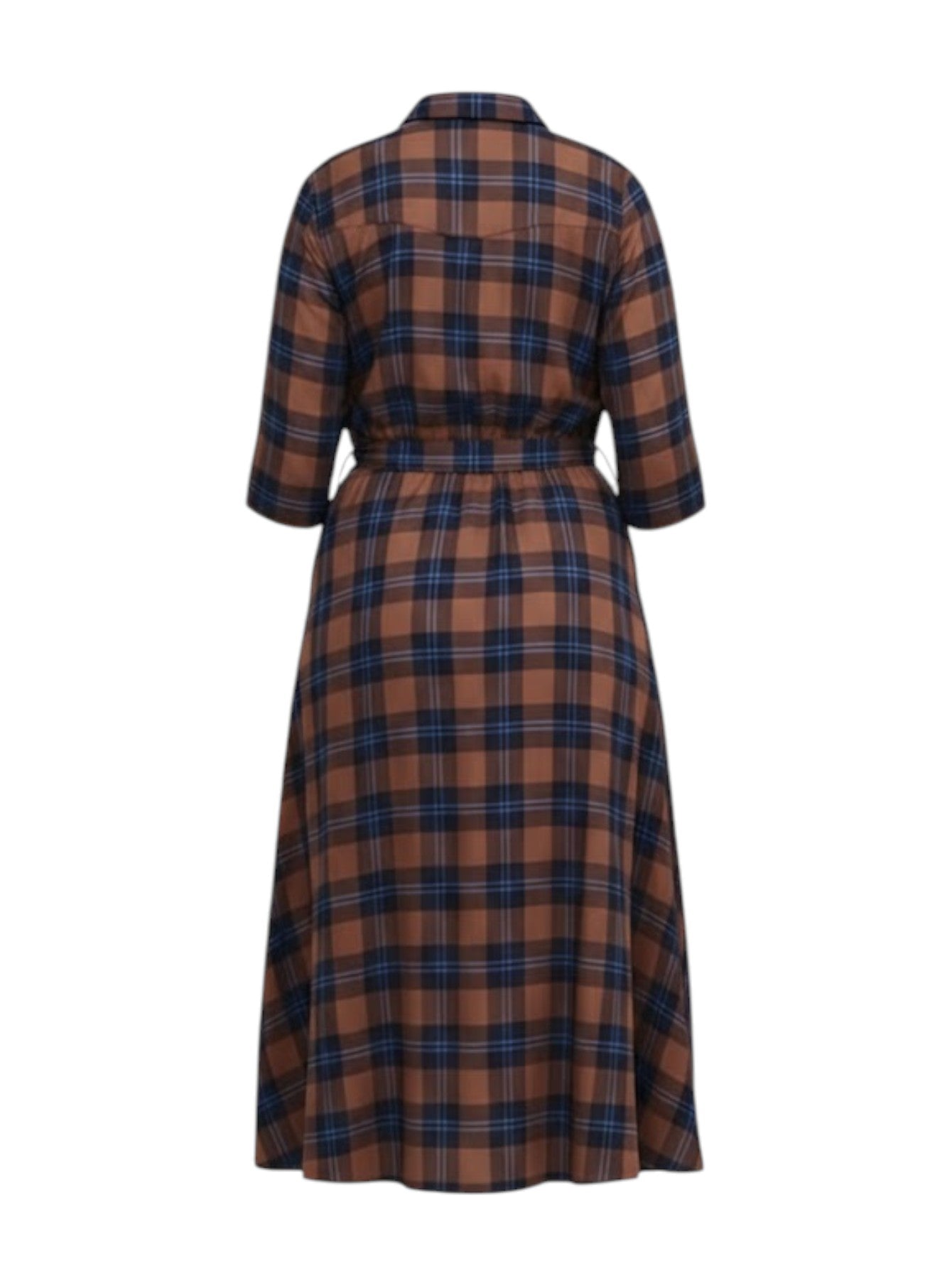 Lapa Plus Women's Casual Dress with Plaid Belt