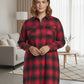 Lapa Plus Women's Elegant Plaid Collared  Dress