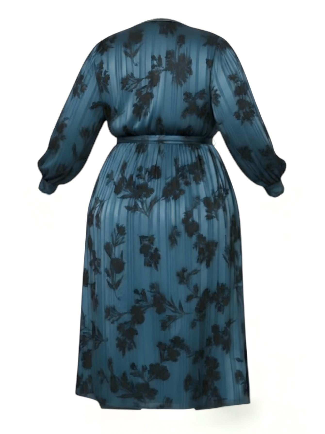 Lapa Plus Women's Holiday Party Floral Wrap Dress