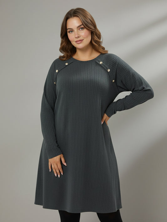 Lapa Plus Women's Textured Knit Midi Dress