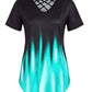 Lapa Plus Women's Short Sleeved Gradient Printed T-shirt