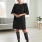 Lapa Plus Women's Classic Crew Neck Dress with Textured Texture