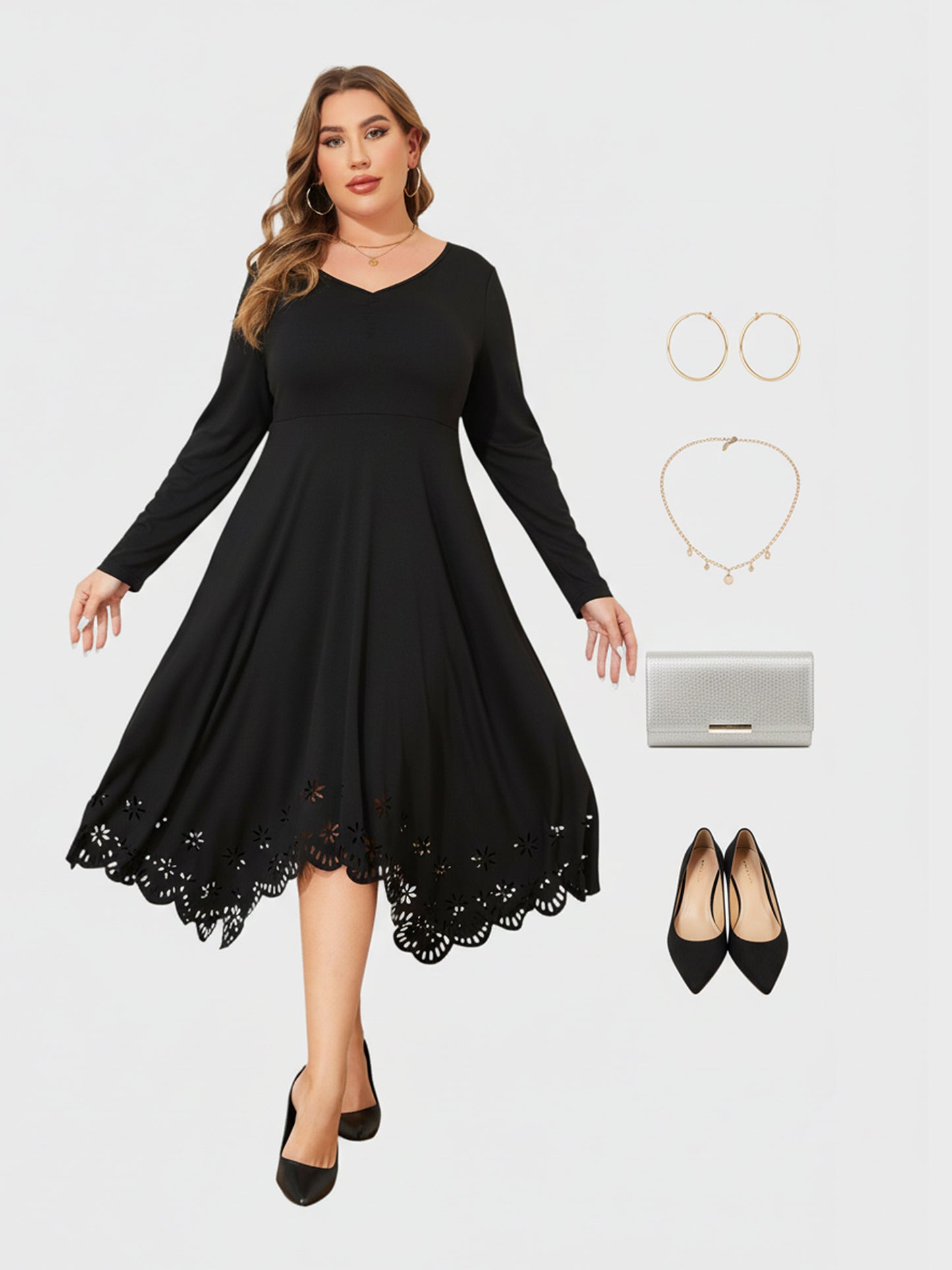 Lapa Plus Women's Halloween Gothic Y2K A-ling Dress