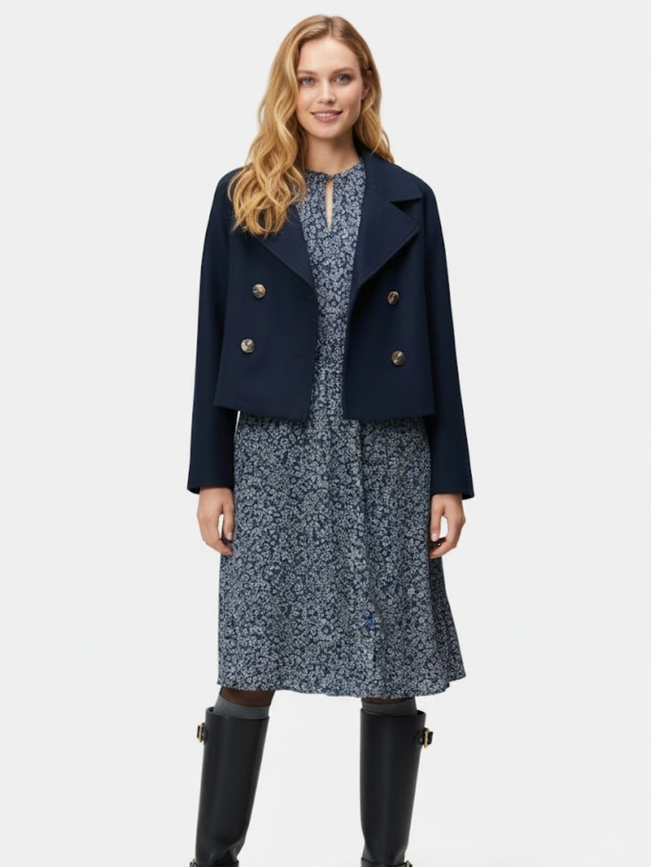 Lapa Plus Women's Floral Print Elastic Waist Dress