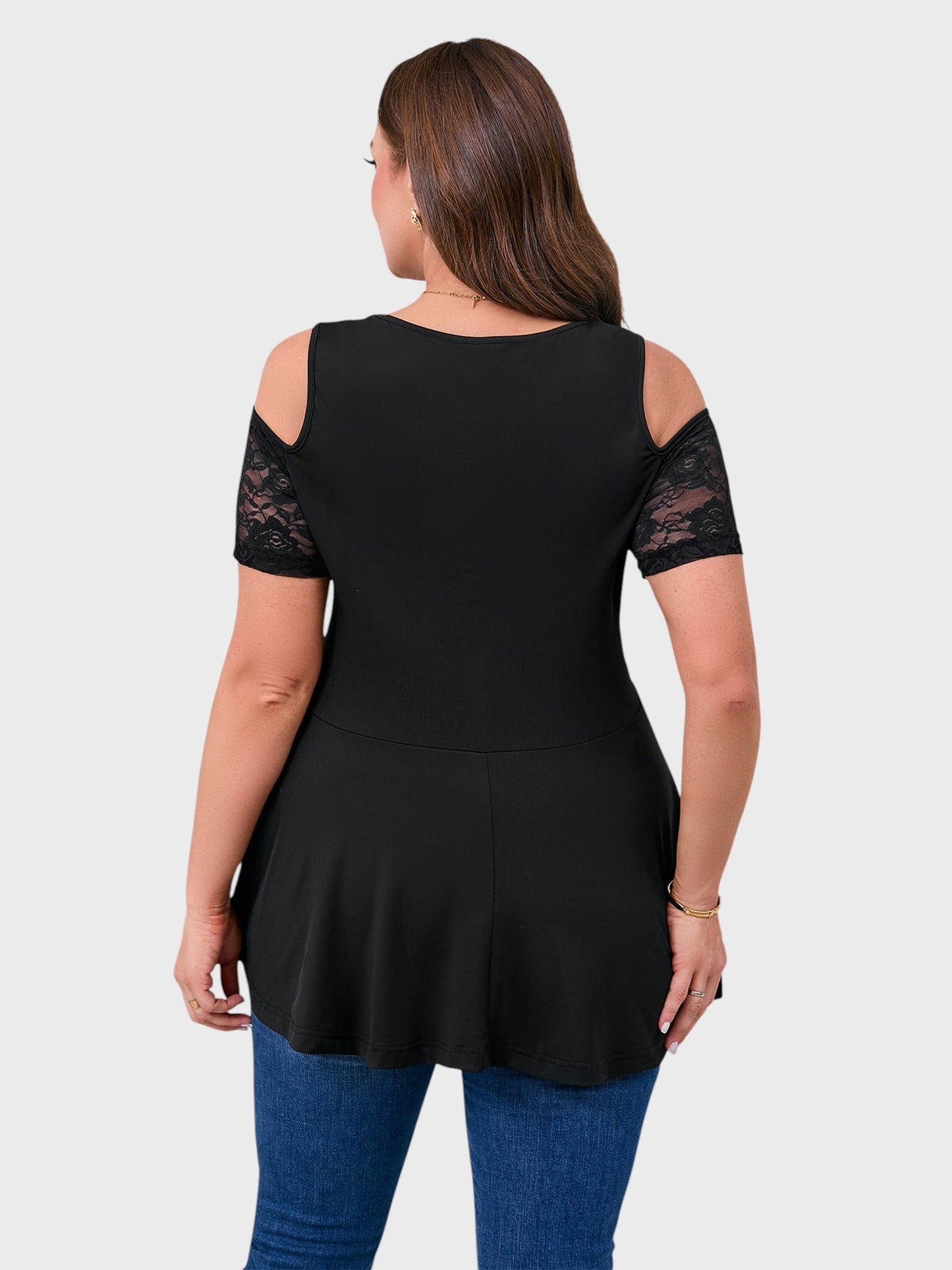 Lapa Plus Women's Gothic Style Lace-up Drawstring Top