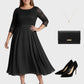 Lapa Plus Women's Timeless Elegant Lace-Paneled Dress