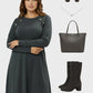 Lapa Plus Women's Textured Knit Midi Dress