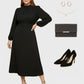 Lapa Plus Women's Solid Color Minimalist Elegant Dress