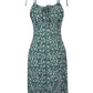 Lapa Plus Women's Sexy Spaghetti Strap Floral Split Dress
