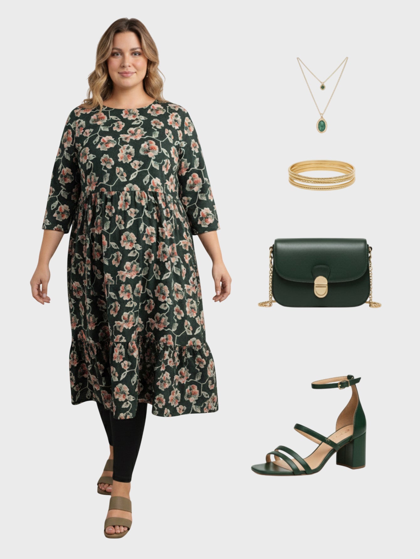 Lapa Plus Women's Loose Casual Printed Dress