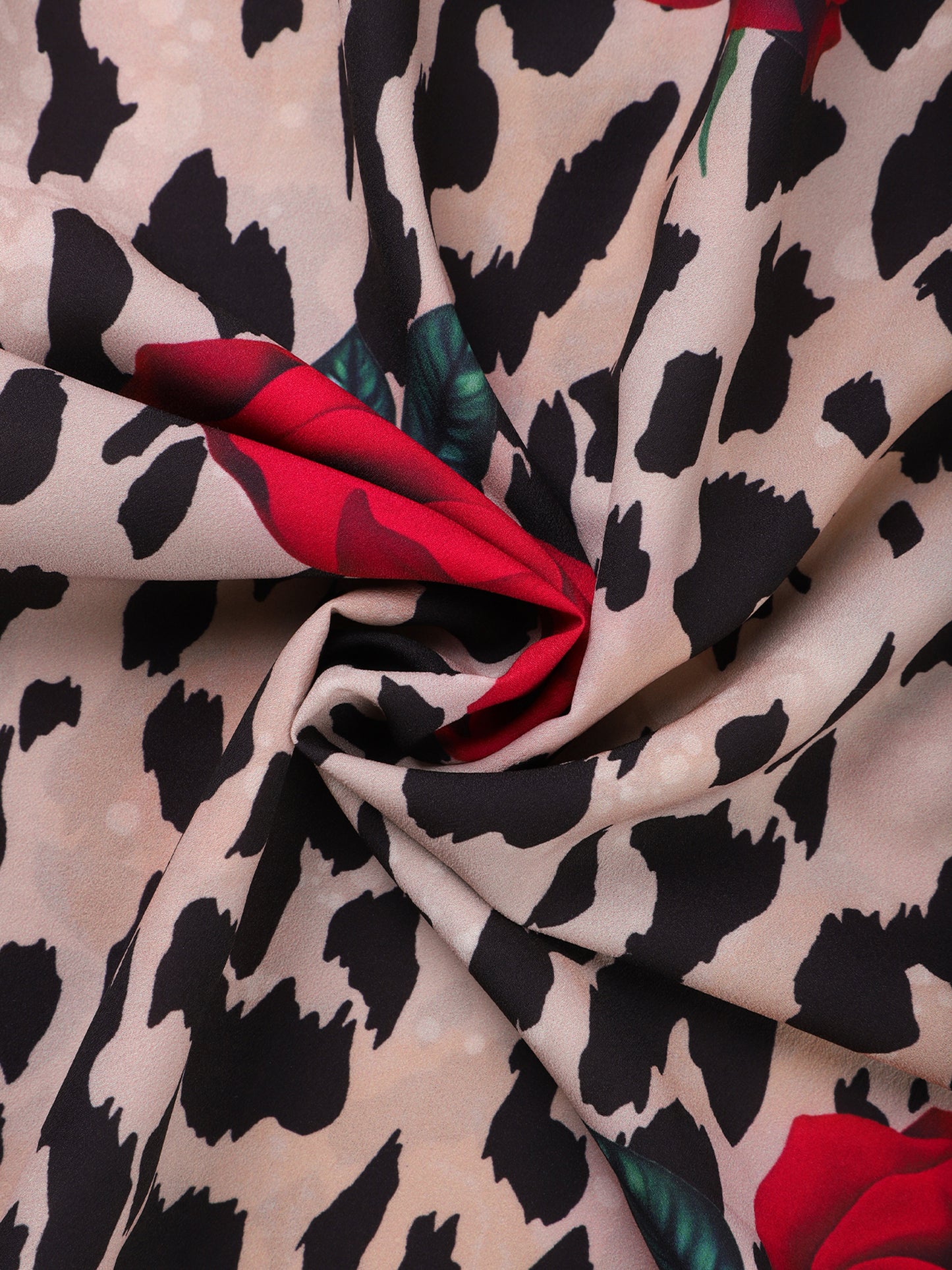 Lapa Plus Women's Casual Leopard Print Rose Floral Bardot Top