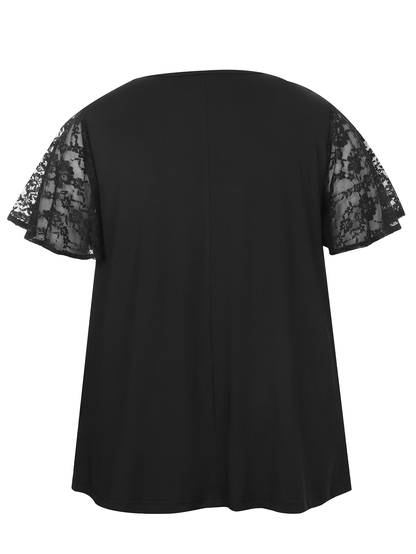 Lapa Plus Women's Casual Bow tie-up Ruffle Top