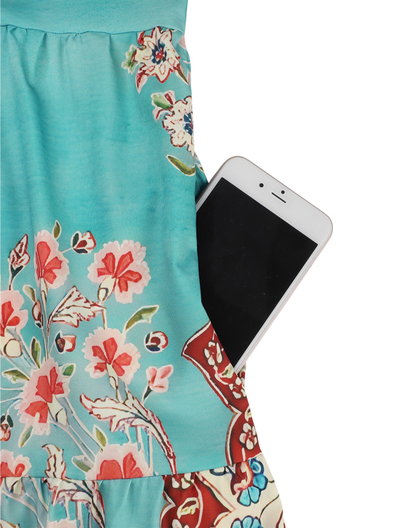 Lapa Plus Women's Bohemian Ethnic Print Vacation Dress