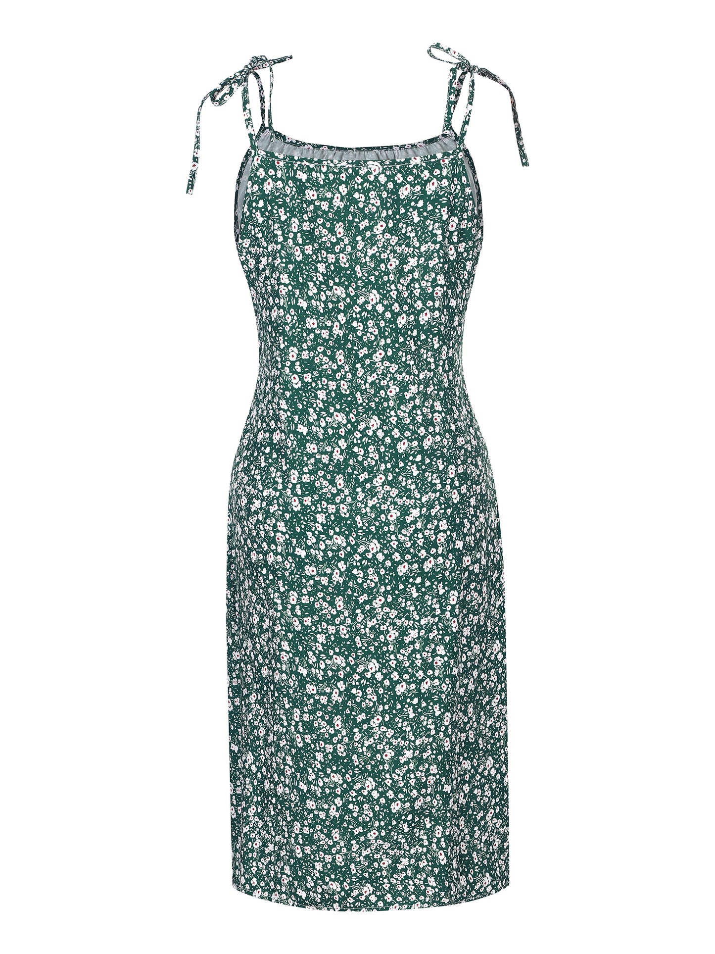 Lapa Plus Women's Sexy Spaghetti Strap Floral Split Dress