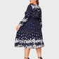 Lapa Plus Women's Party Lady Floral Print Dress