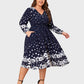 Lapa Plus Women's Party Lady Floral Print Dress