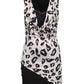 Lapa Plus Women's Lace Patchwork Leopard Print Dress