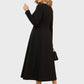 Lapa Plus Women's Round Neck Cut-Out Dress with Belt Detail