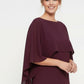 Lapa Plus Women's  Elegant Solid Dress with Shawl Collar