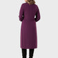 Lapa Plus Women's V - neck Wrap Pleated Dress