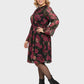 Lapa Plus Women's Elegant Floral Print Dress