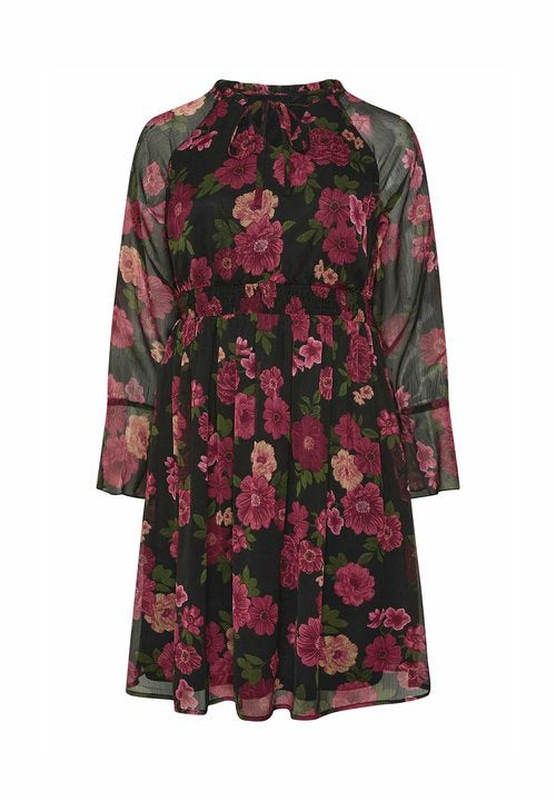 Lapa Plus Women's Elegant Floral Print Dress