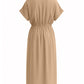 Lapa Plus Women's Dress with Button Placket and Elastic Waist