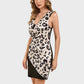 Lapa Plus Women's Lace Patchwork Leopard Print Dress