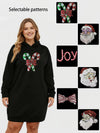Lapa Plus Women's custom patterned hooded Christmas dress