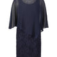 Lapa Plus Women's Dress with Shawl and Lace Hem