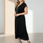 Lapa Plus Women's Bead Piece Waist Cinching Lace Up Big Swing Dress