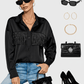 Lapa Plus Casual Women's Shirt With Diamond - studded Fringes - Lapa plus