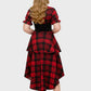 Lapa Plus omen's Plaid Waist - Tie Christmas Dress - Lapa plus