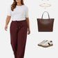 Lapa Plus Women's Basic Tie - Waist Casual Pants - Lapa plus