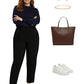 Lapa Plus Women's Basic Tie - Waist Casual Pants - Lapa plus